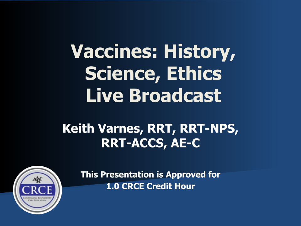 Vaccines: History, Science, Ethics Live Broadcast