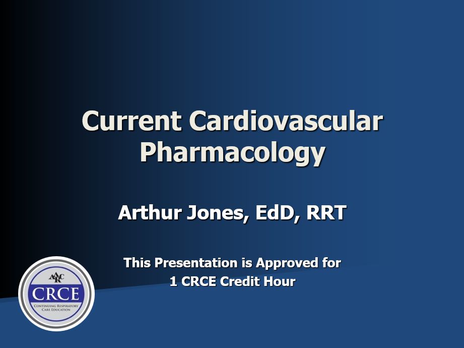 Current Cardiovascular Pharmacology