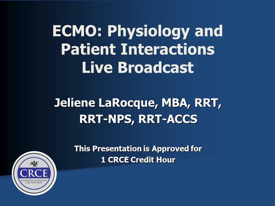 ECMO Physiology & Patient Interactions Live Broadcast