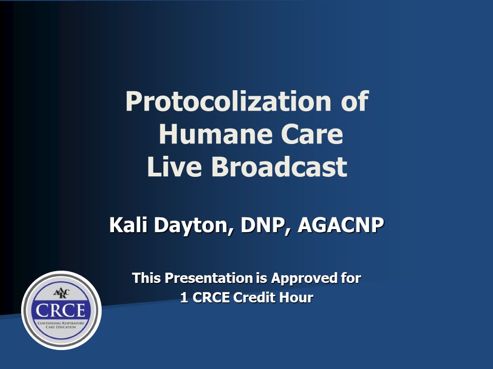 Protocolization of Humane Care Live Broadcast